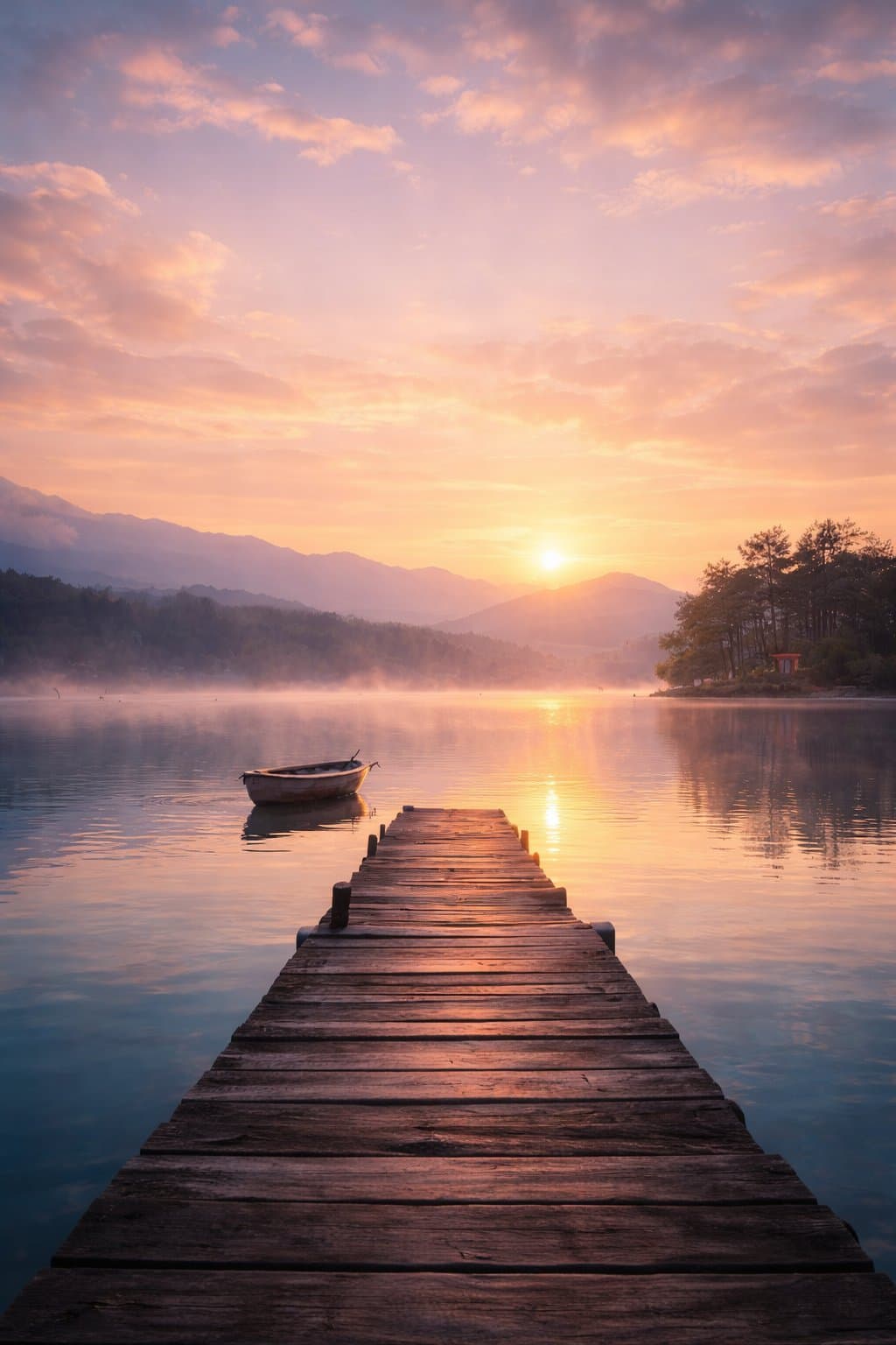 Peaceful inspirational landscape