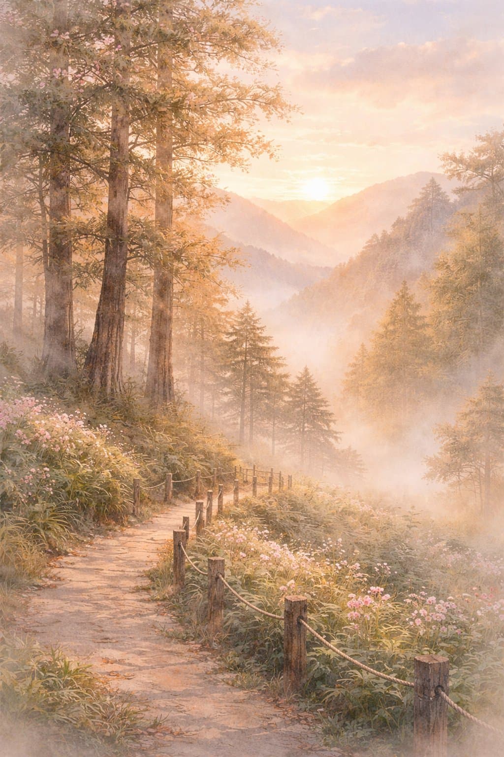 Peaceful inspirational landscape