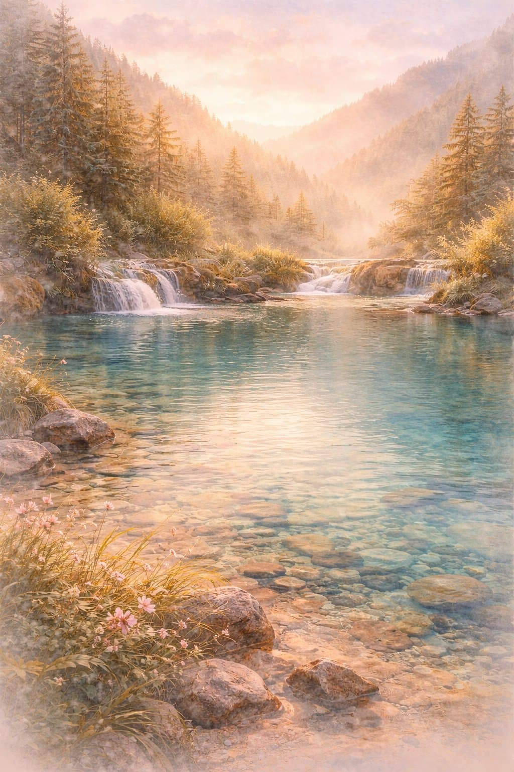 Peaceful inspirational landscape